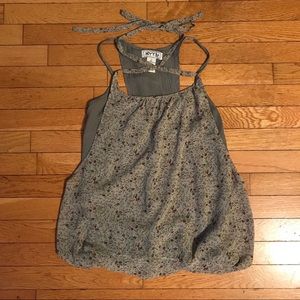 Myth Olive Green floral print top